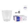(1015Ab) Set 6 Vasos Transp. 90Cc Gigogne
