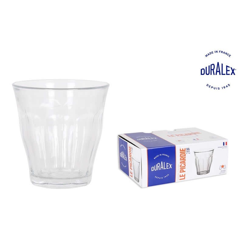 Set 6 Vasos Transparente 20Cl Picardie
