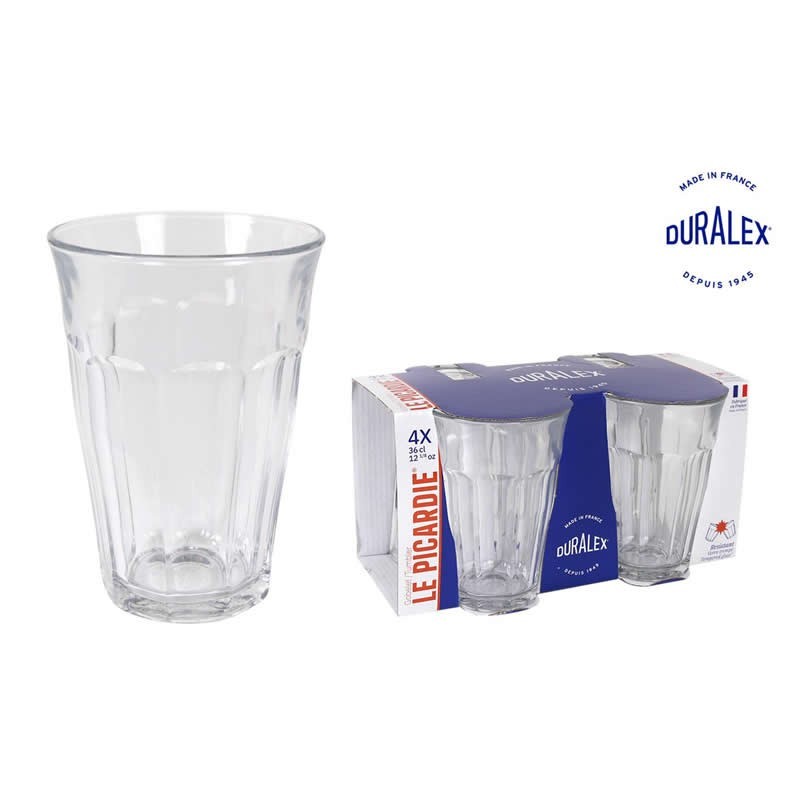 Set 4 Vasos Transparente 360Cc Picardie