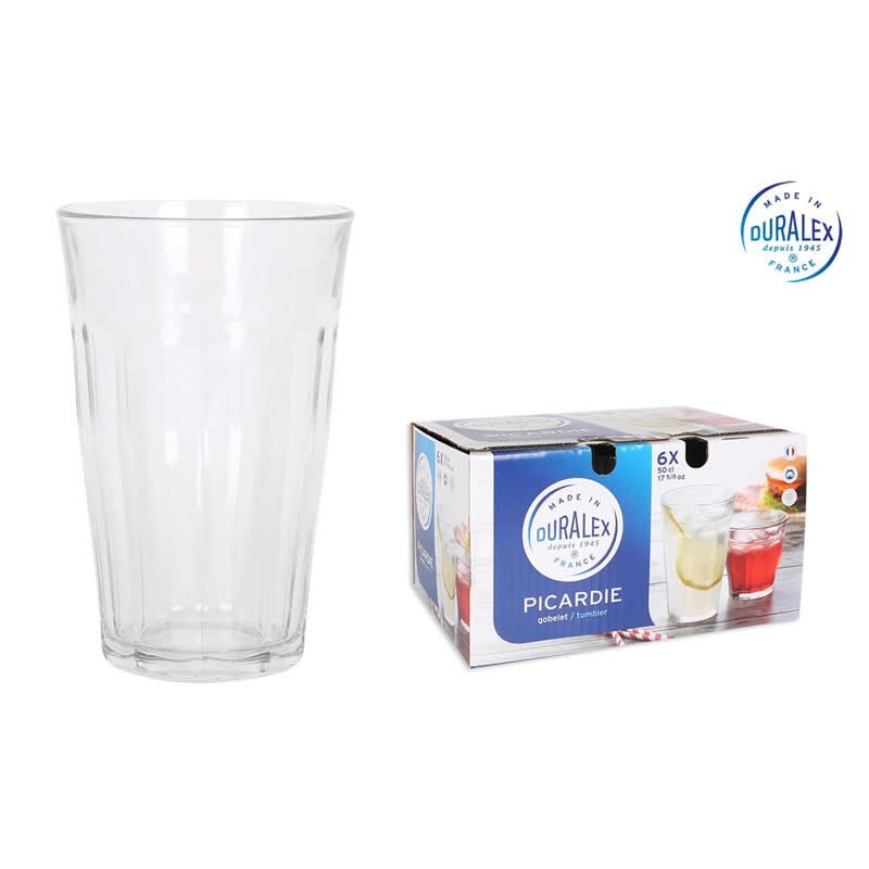 Set 6 Vasos Transparente 50Cl Picardie
