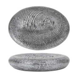 #-12- Bandeja Oval Leño 24X17X4Cm