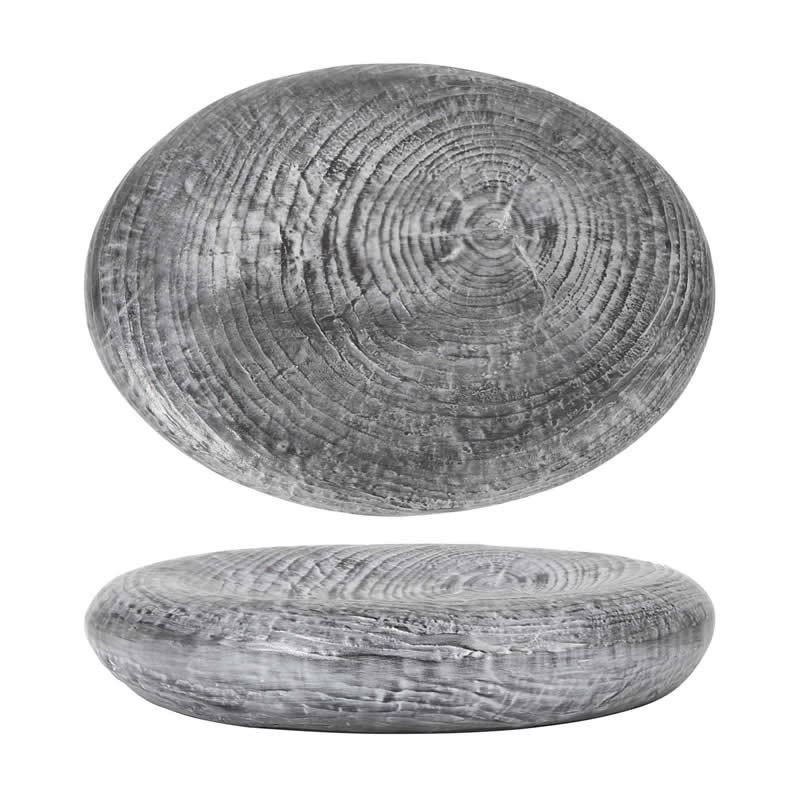 #-12- Bandeja Oval Leño 24X17X4Cm