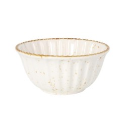 Bowl Cannele Beige Ø18X8Cm 1L