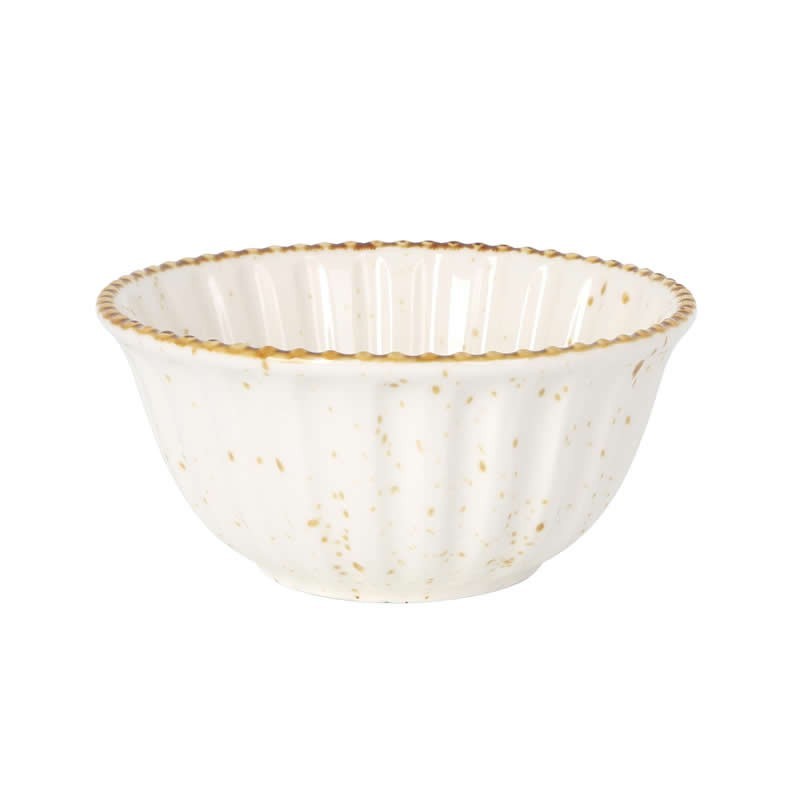 Bowl Cannele Beige Ø18X8Cm 1L