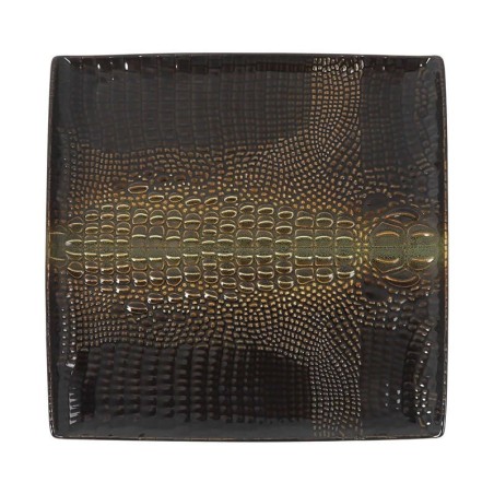 #-12- Plato Presentacion Cocodrilo 30X30X2.5Cm