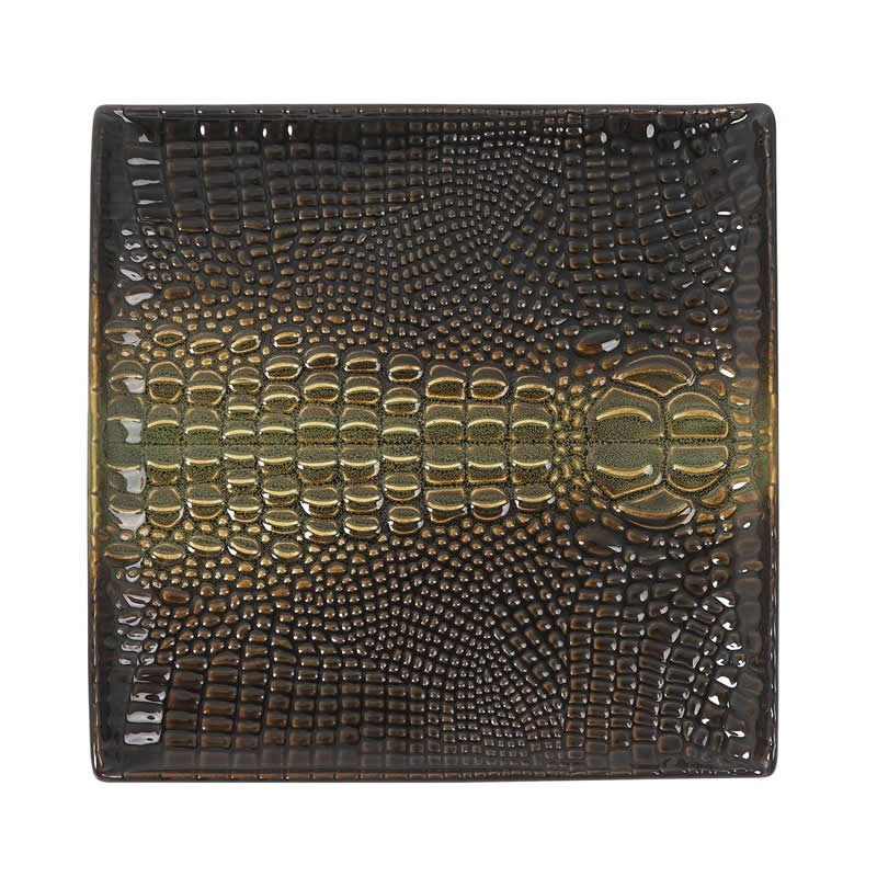 #-24- Plato Postre Cocodrilo 20X20X2.5Cm