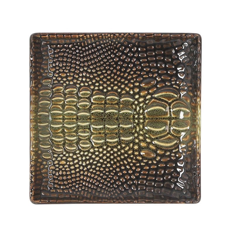 #-96- Plato Degustacion Cocodrilo 9.8X9.8X1.7Cm