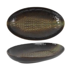 #-12- Bandeja Oval Cocodrilo 35.5X20.5X5Cm