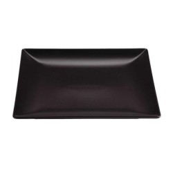 & Y Plato Llano Negro Stoneware 26X26X2.