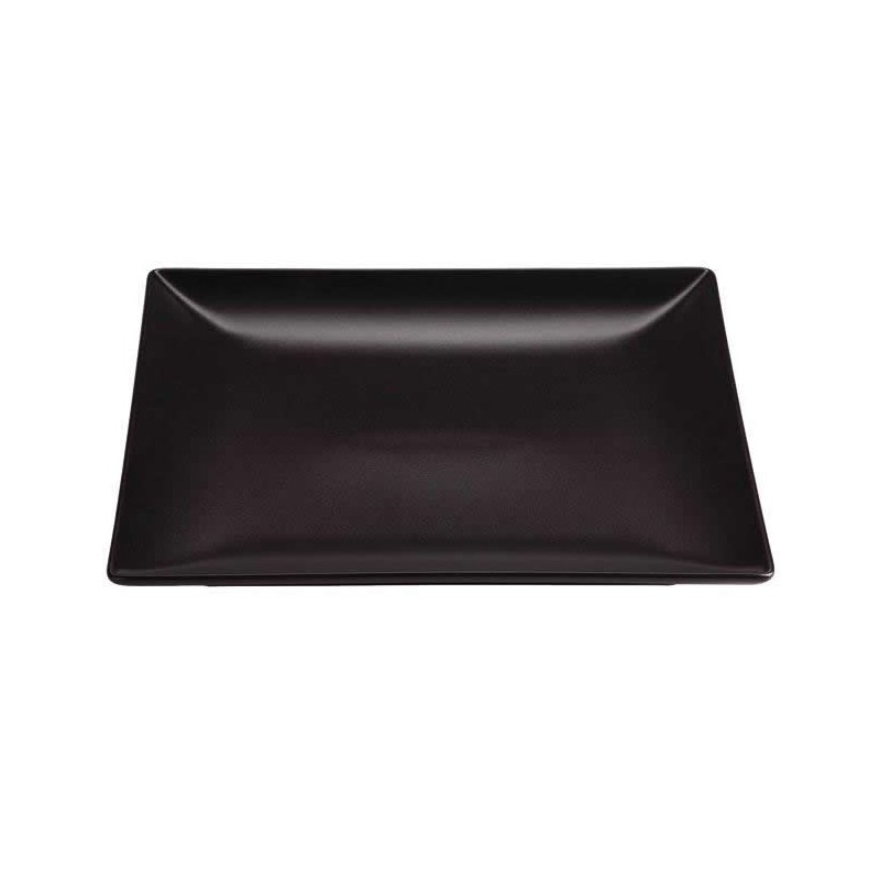 & Y Plato Llano Negro Stoneware 26X26X2.