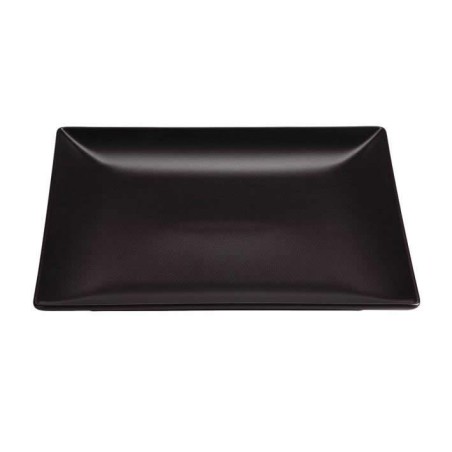 & Y Plato Llano Negro Stoneware 26X26X2.