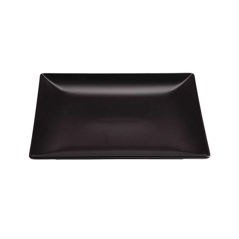 & Plato Postre Negro Stoneware 18X18X1.7