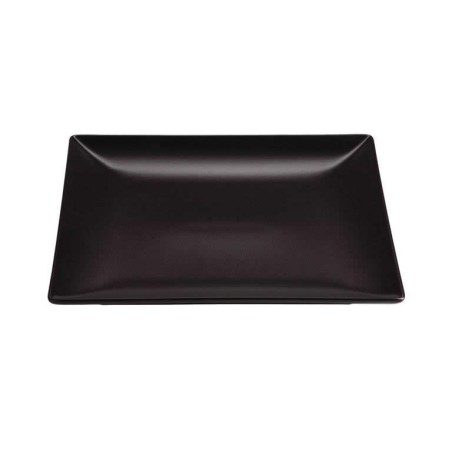 & Plato Postre Negro Stoneware 18X18X1.7