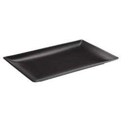 Fuente Rectangular Negra Stoneware 34X22