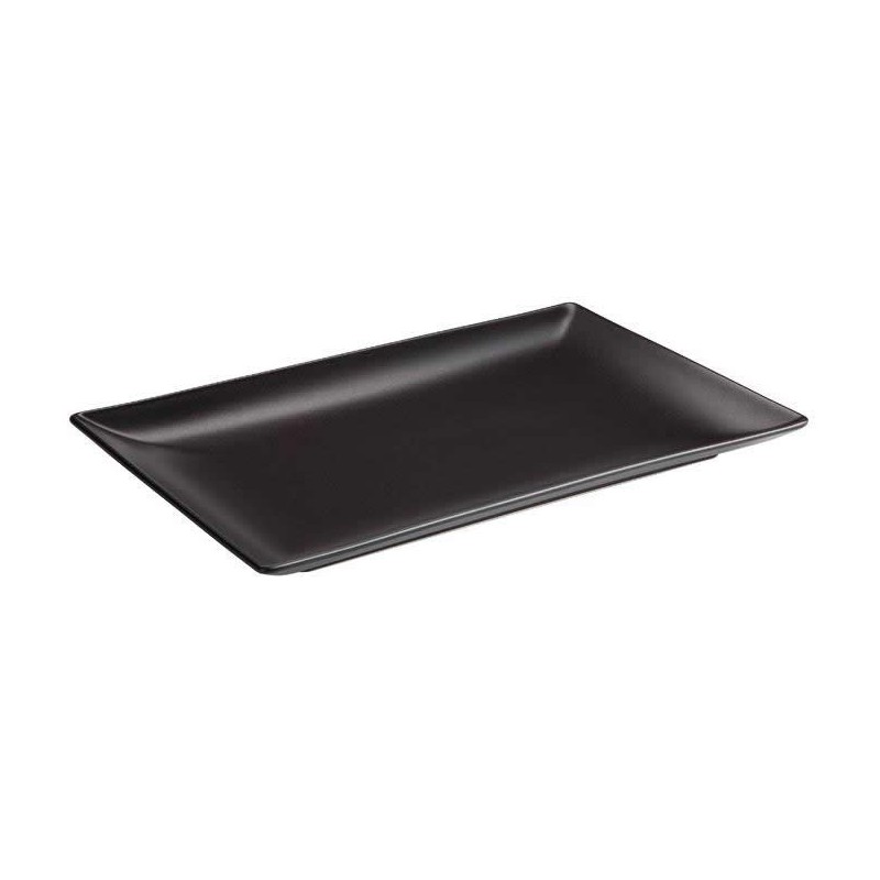 Fuente Rectangular Negra Stoneware 34X22