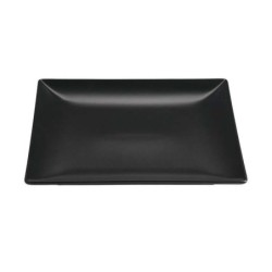 & Y Plato Postre Negro Stoneware 21X21X2