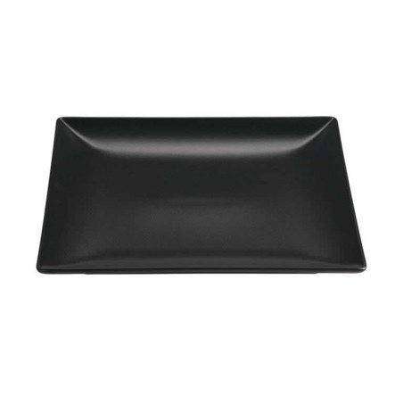 & Y Plato Postre Negro Stoneware 21X21X2