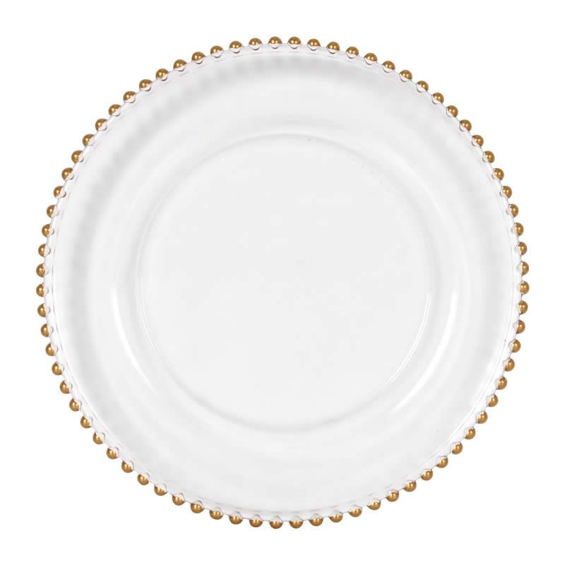 Plato Presentacion Dorado Biarritz 33.5X3Cm