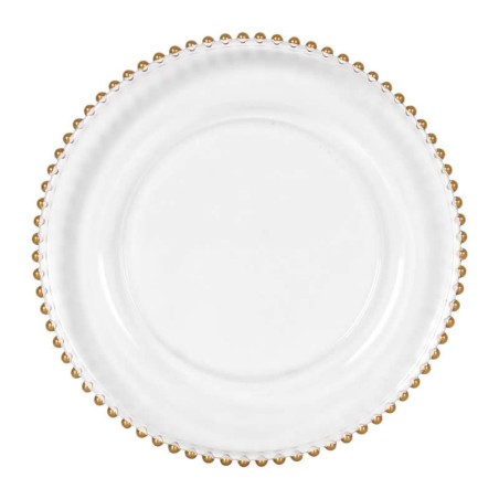 Plato Presentacion Dorado Biarritz 33.5X3Cm
