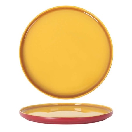 Plato Llano Cataria Mostaza Ø25X2Cm