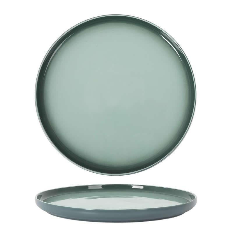 Plato Postre Cataria Verde Ø22.5X2Cm