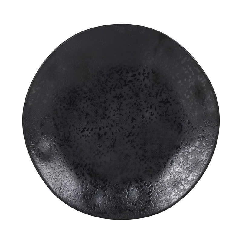 Plato Llano Negro Strega Arizona Ø24X2Cm