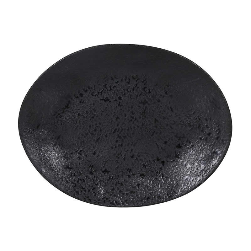 #-12- Bandeja Oval Negra Strega Arizona 31X24X2