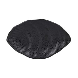 Bandeja Oval Negra Conch Arizona 25X16X1.5Cm