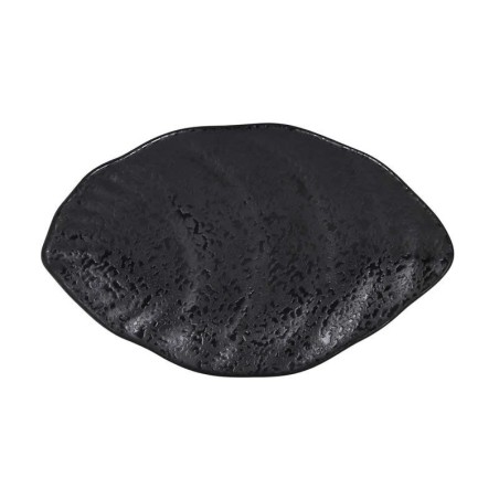 Bandeja Oval Negra Conch Arizona 25X16X1.5Cm
