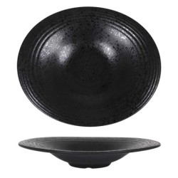 Plato Pasta Oval Negro Tohu Arizona 29X24.5X5Cm