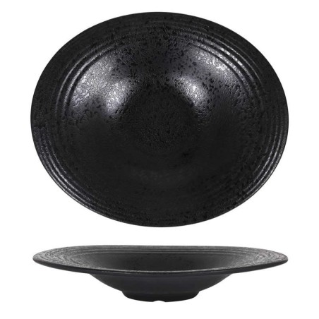 Plato Pasta Oval Negro Tohu Arizona 29X24.5X5Cm