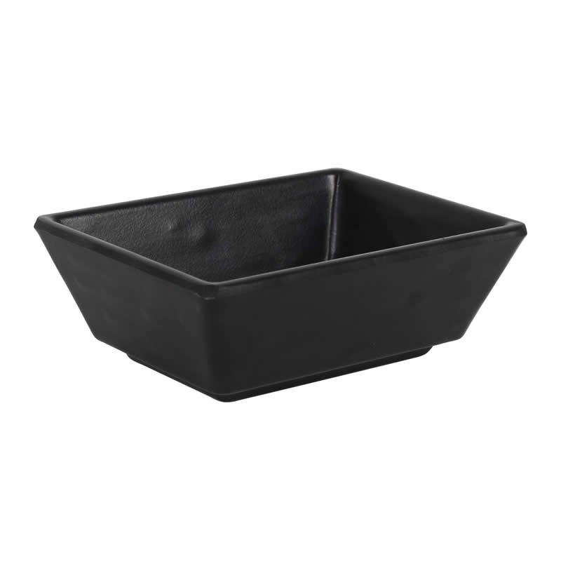 Bowl Rectangular Ming Iii Negro 8X6X3Cm 10Cl