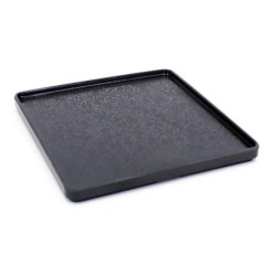 Plato Negro Cuadrado Lontananza 25X25X1.5Cm