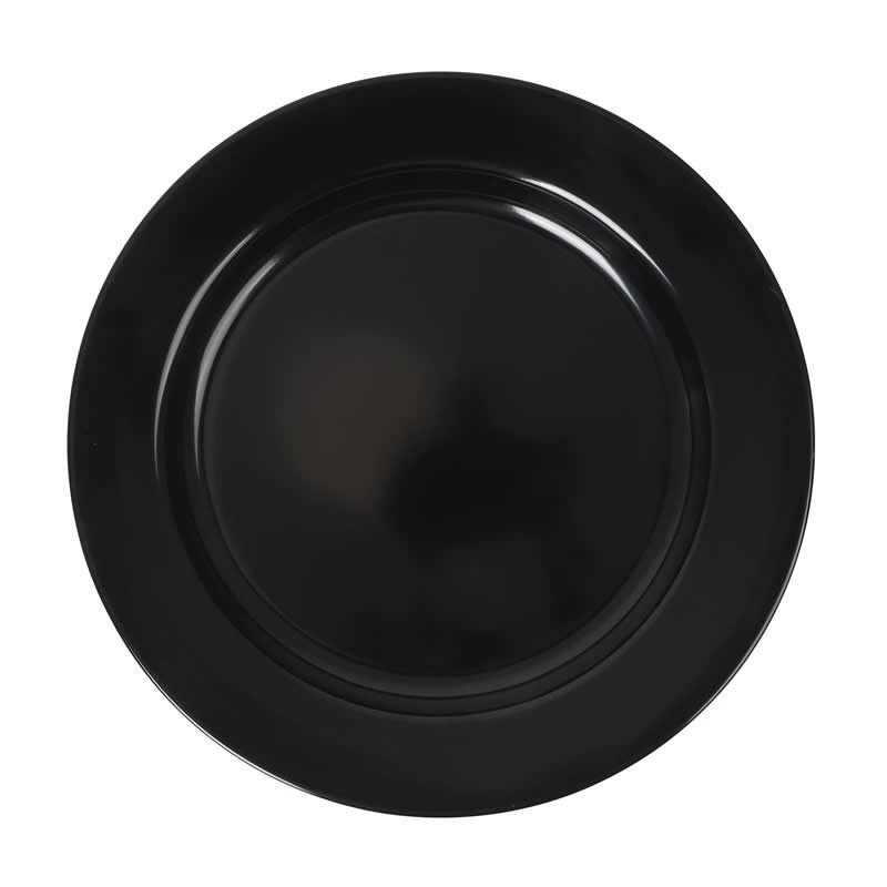 Plato Llano Negro Sotavento 28X2.5Cm
