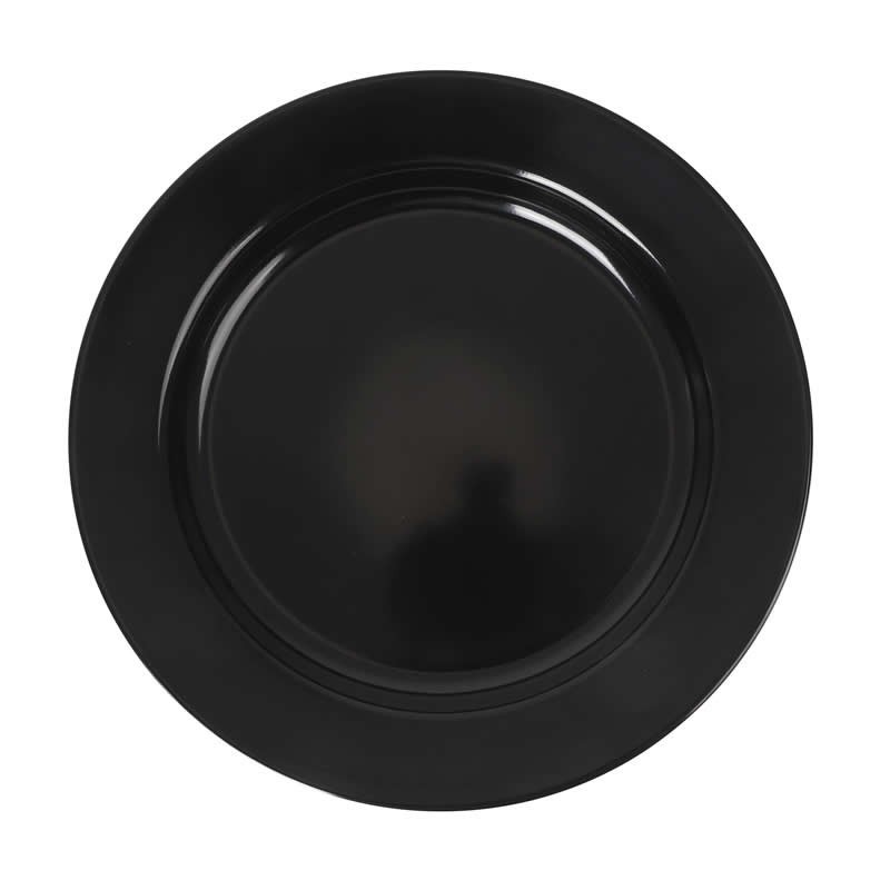 Plato Llano Negro Sotavento 26X2.5Cm