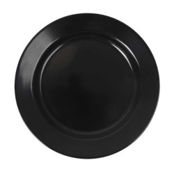 Plato Postre Negro Sotavento 20X2.5Cm