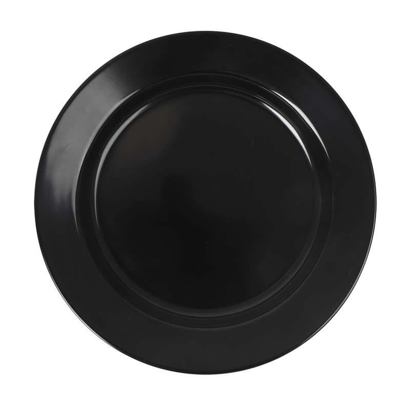 Plato Postre Negro Sotavento 20X2.5Cm