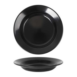 Plato Hondo Negro Sotavento 22X3.5Cm