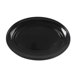 Bandeja Oval Negro Sotavento 25.5X17.5X3Cm