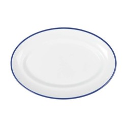 Bandeja Oval Sotavento Filo Azul 25.5X17.5X3Cm