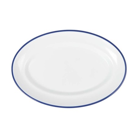 Bandeja Oval Sotavento Filo Azul 25.5X17.5X3Cm