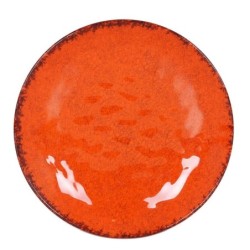 #-36- Plato Llano Naranja Guayaba Ø25.5X4Cm