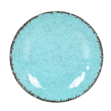 #-36- Plato Llano Azul Guayaba Ø25.5X4Cm