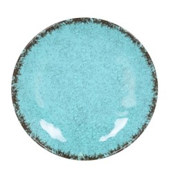 #-48- Plato Postre Azul Guayaba Ø21.5X3Cm