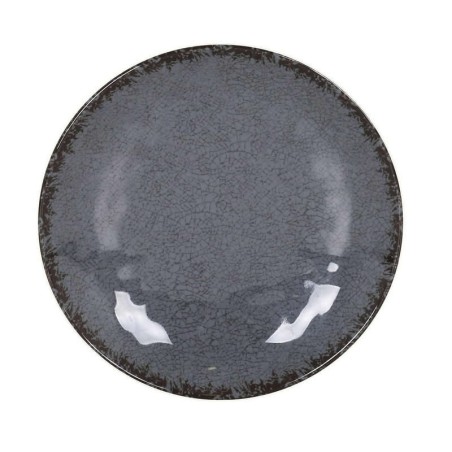 #-48- Plato Postre Gris Guayaba Ø21.5X3Cm