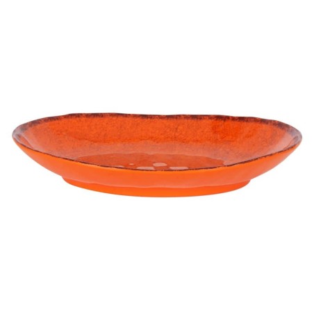 #-36-Bandeja Oval Naranja Guayaba 28X21X4Cm