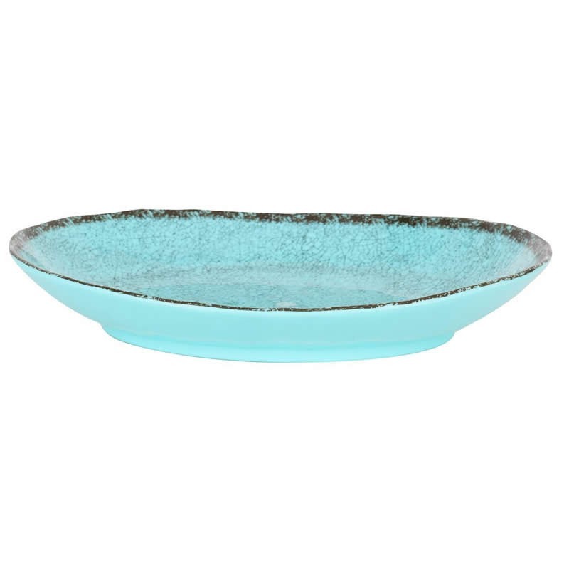 #-36-Bandeja Oval Azul Guayaba 28X21X4Cm