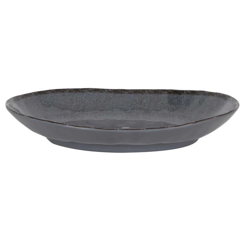 #-36-Bandeja Oval Gris Guayaba 28X21X4Cm