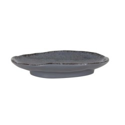 #-72- Bandeja Oval Gris Guayaba 20X14X3Cm