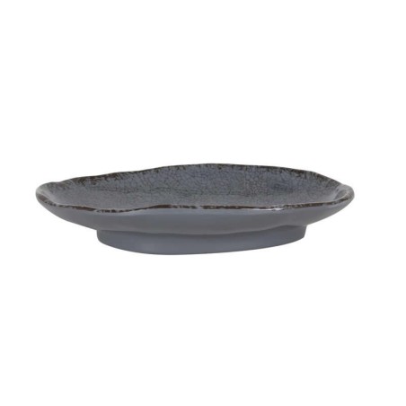#-72- Bandeja Oval Gris Guayaba 20X14X3Cm
